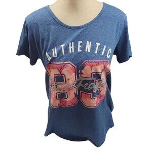 Authentic Señor Frogs Womens Blue Graphic Tee With Pink "83" Print Size S NWT